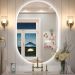Espelho Lapidado Oval Iluminado com led frio - 60x80cm
