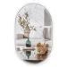 Espelho Lapidado Oval Iluminado com led frio - 60x80cm