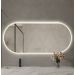 Espelho Lapidado Oval Iluminado com led quente - 50X100cm