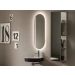 Espelho Lapidado Oval Iluminado com led quente - 50X120cm