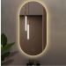 Espelho Lapidado Oval Iluminado com led quente - 50X120cm