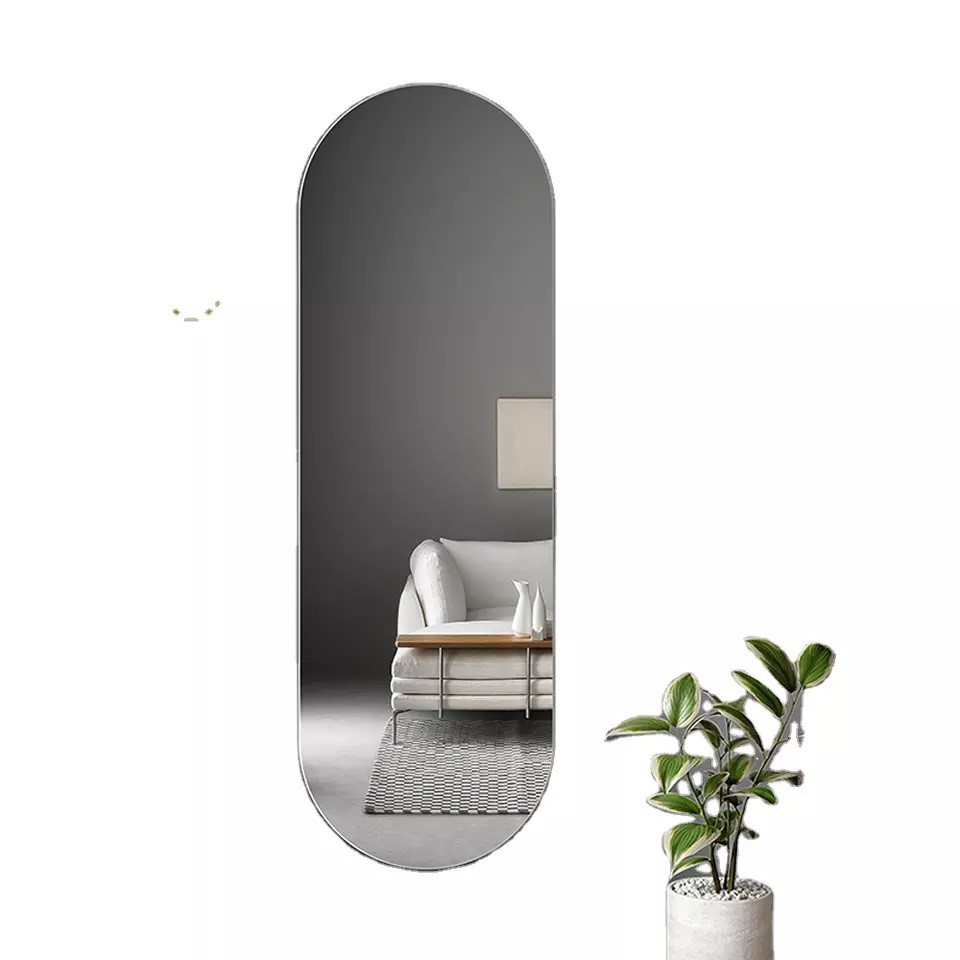 Espelho Lapidado Oval Iluminado com led quente - 60x150cm