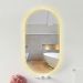 Espelho Lapidado Oval Iluminado com led quente - 60x80cm