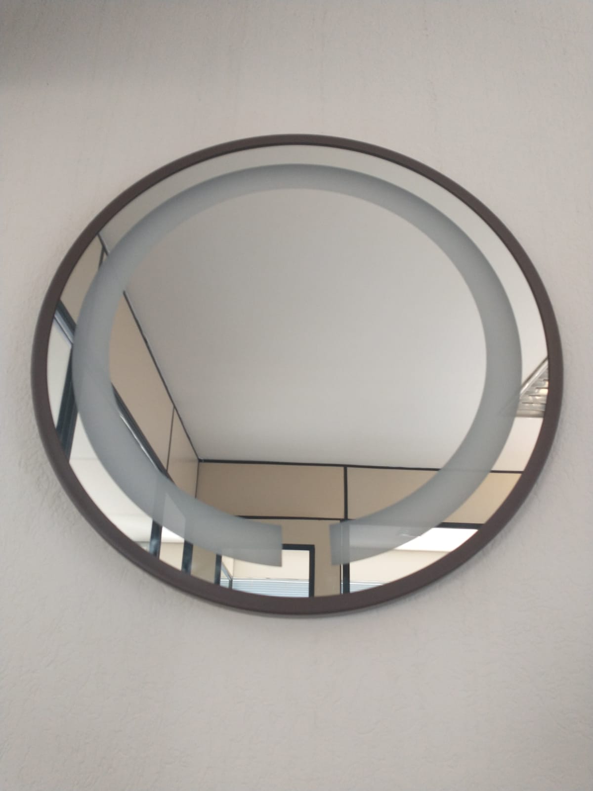 Espelho Led Frio Adnet 60 cm Moldura Preto Sem Alça