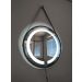 Espelho Led Frio Adnet 60 cm Preto Alça Marrom