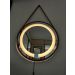 Espelho Led Quente Adnet 60 cm Preto Alça Preto