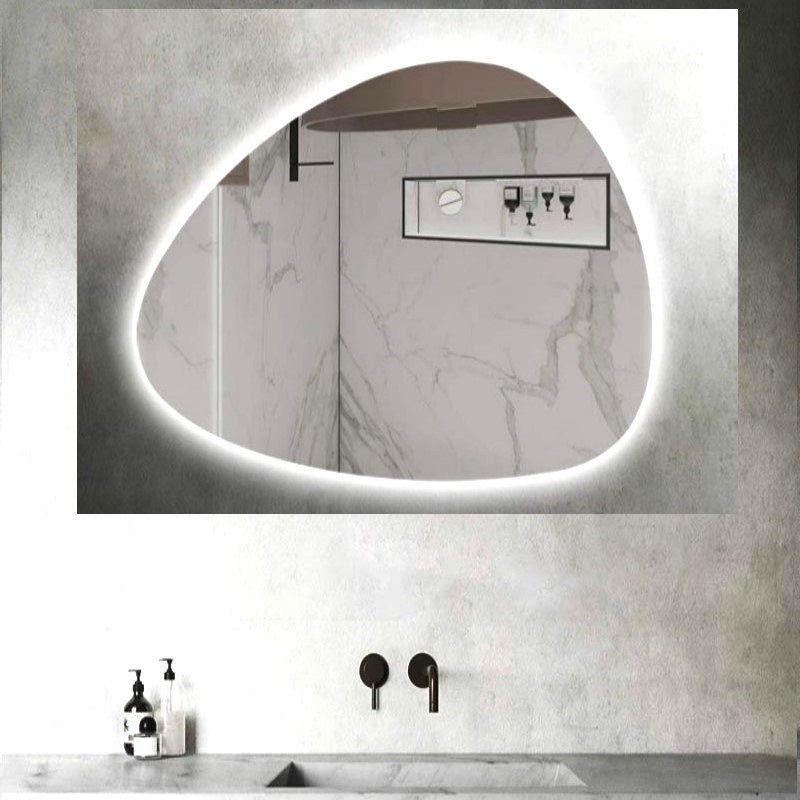 Espelho Orgânico Decorativo Iluminado com Led Frio 80X90 cm