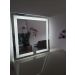 Espelho Quadrado Jateado Iluminado Com Led Frio 60x60cm Touch