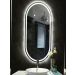 Espelho jateado Oval Iluminado com led frio - 50x120cm