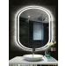 Espelho jateado Oval Iluminado com led frio - 60x80cm