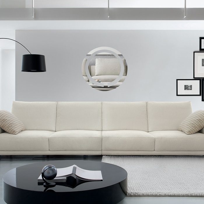 Espelho jateado Redondo 60cm com LED frio TOUCH