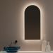 Espelho lapidado Arco Janelinha Iluminado com LED Quente - 60x150cm