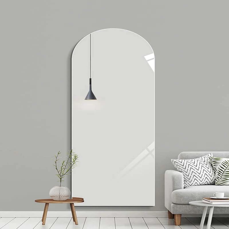 Espelho lapidado Arco Janelinha Iluminado com LED Quente - 60x150cm