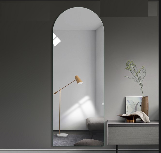 Espelho lapidado Arco Janelinha Iluminado com LED Quente - 60x150cm