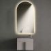 Espelho lapidado Arco Janelinha Iluminado com LED Quente - 60x150cm