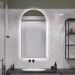 Espelho lapidado Arco Janelinha Iluminado com LED frio - 60x80cm