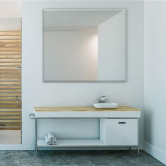 Espelho lapidado bisotê Iluminado com LED Frio - 60x70cm
