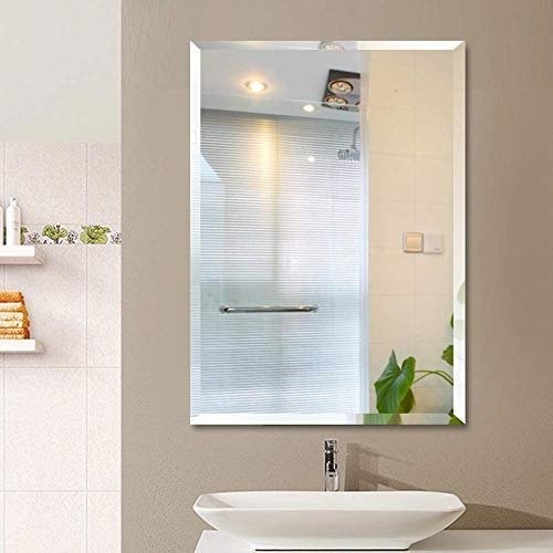 Espelho lapidado bisotê iluminado com LED Frio - 40x70cm