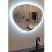 Espelho orgânico decorativo iluminado com led frio 60x50cm
