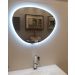 Espelho orgânico decorativo iluminado com led frio 64x54cm