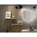 Espelho orgânico decorativo iluminado com led quente 55x77cm