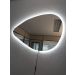Espelho orgânico decorativo iluminado com led quente 55x77cm