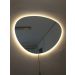 Espelho orgânico decorativo iluminado com led quente 64x54cm