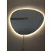 Espelho orgânico decorativo iluminado com led quente 64x54cm