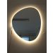 Espelho orgânico decorativo iluminado com led quente 64x54cm