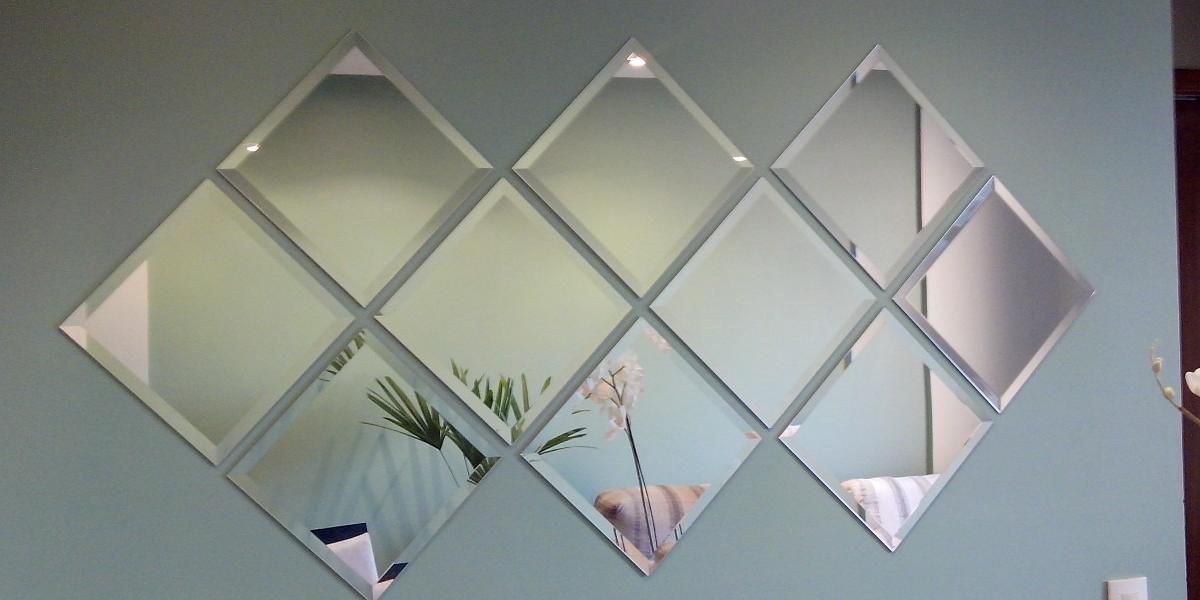 Painel de Espelho Dupla Face com Bisotê - 30X30 cm 4 Unidades