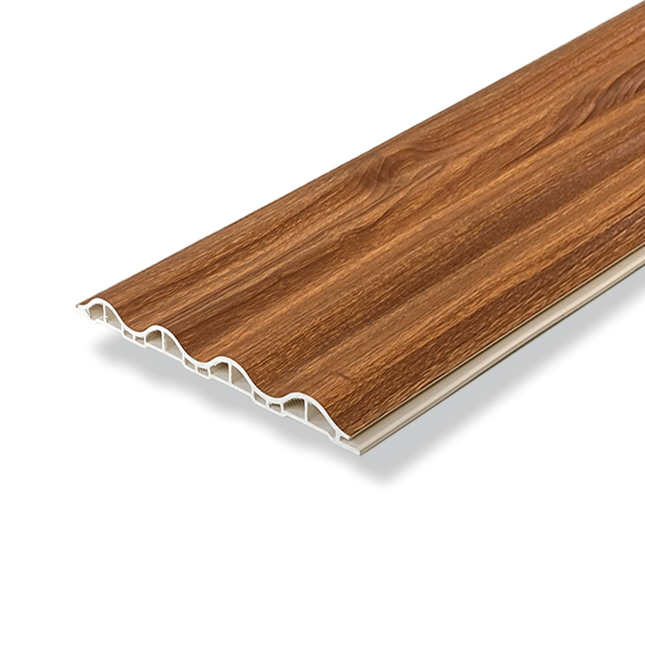 Painel Ripado Cor: Nogueira de uso Interno em WPC Soft 2,90m x 19cm (0,551m²)