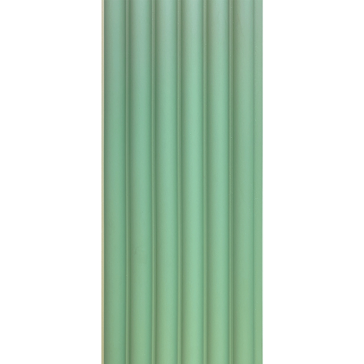 Painel Ripado Cor: Verde Chá de uso Interno em WPC Moon 2,90m x 14cm (0,406m²)