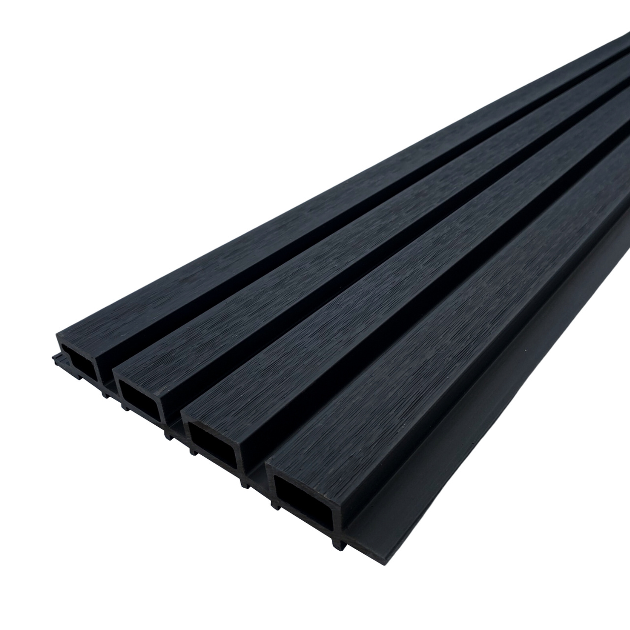 Painel Ripado WPC Externo Cor Preto 2,90m x 20cm (0,58m²)
