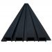 Painel Ripado WPC Externo Cor Preto 2,90m x 20cm (0,58m²)