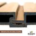 Painel Ripado WPC Externo Cor Teca 2,90m x 20cm (0,58m²)