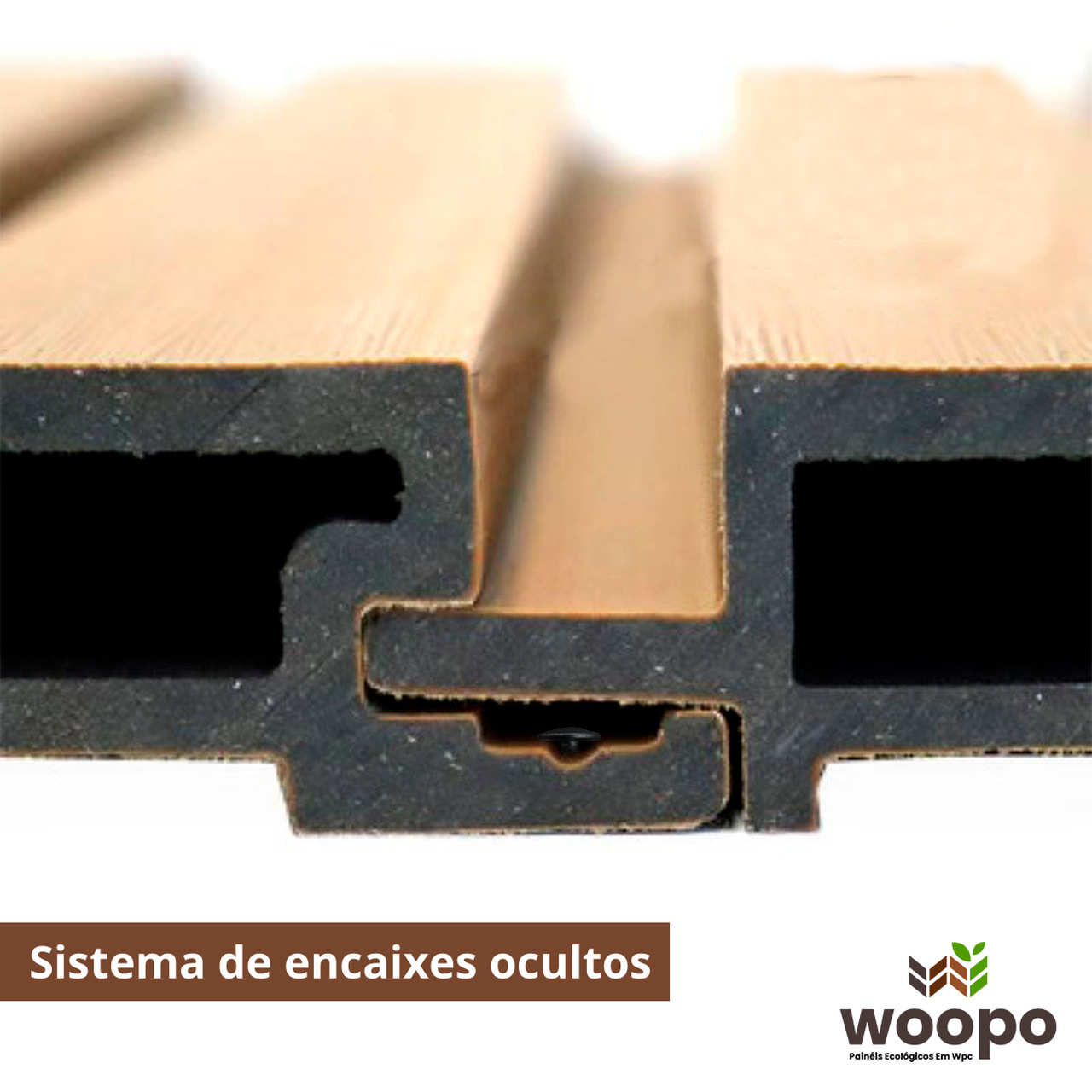 Painel Ripado WPC Externo Cor Teca 2,90m x 20cm (0,58m²)