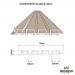 Painel Ripado WPC Externo Cor Teca 2,90m x 20cm (0,58m²)