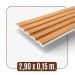 Painel Ripado WPC Interno Low Cor: Freijó 2,90m x 15cm, 0,43m²
