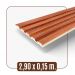 Painel Ripado WPC Interno Low Cor: Imbuia 2,90m x 15cm, 0,43m²