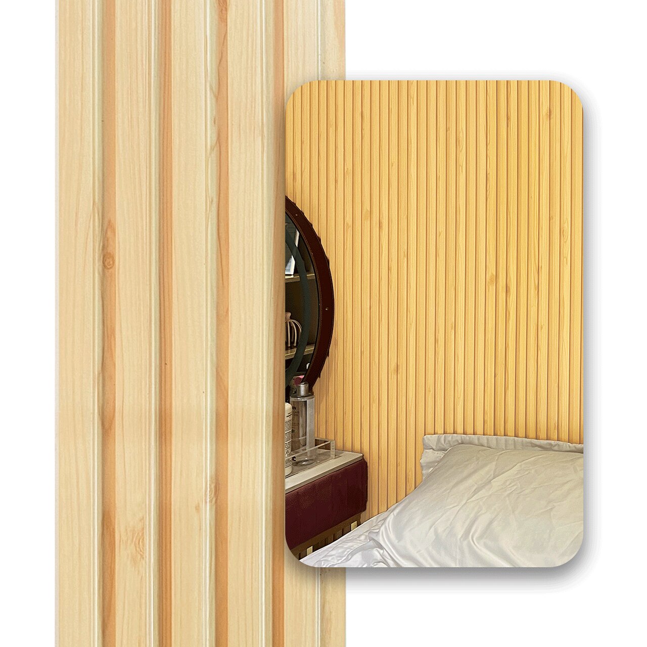 Painel Ripado Wpc Interno Low Cor: Carvalho 2,90m x 15cm (0,43m²)
