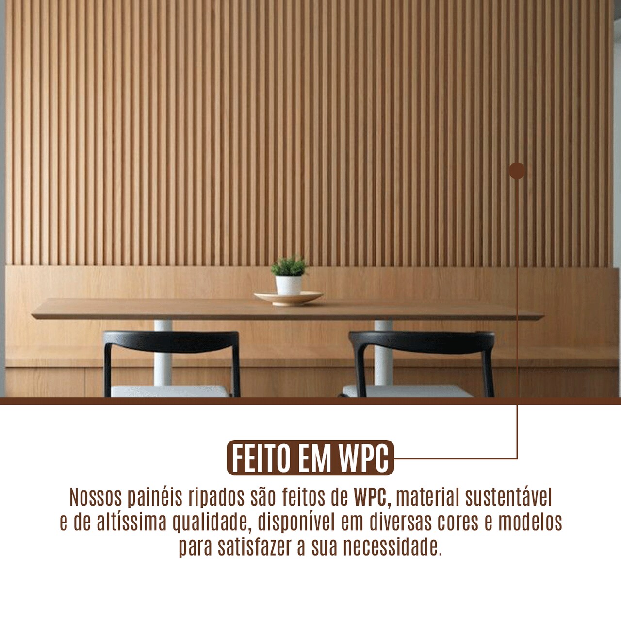 Painel Ripado Wpc Interno Low Cor: Freijó Liso 2,90m x 15cm (0,43m²)