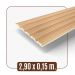 Painel Ripado Wpc Interno Low Cor: Freijó Liso 2,90m x 15cm (0,43m²)