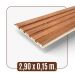 Painel Ripado Wpc Interno Low Cor: Nogueira 2,90m x 15cm (0,43m²)