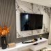 Painel Ripado Wpc Interno Wave Cor: Cinza Médio 2,90m x 14cm (0,406m²)