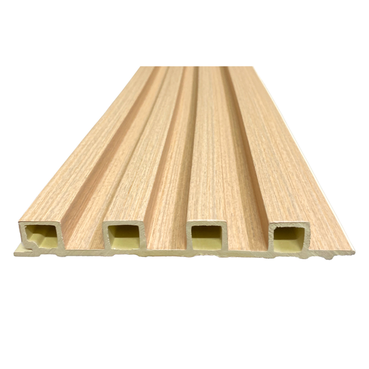 Painel Ripado Wpc Interno Wave Cor: Freijó Liso 2,90m x 14cm (0,406m²)