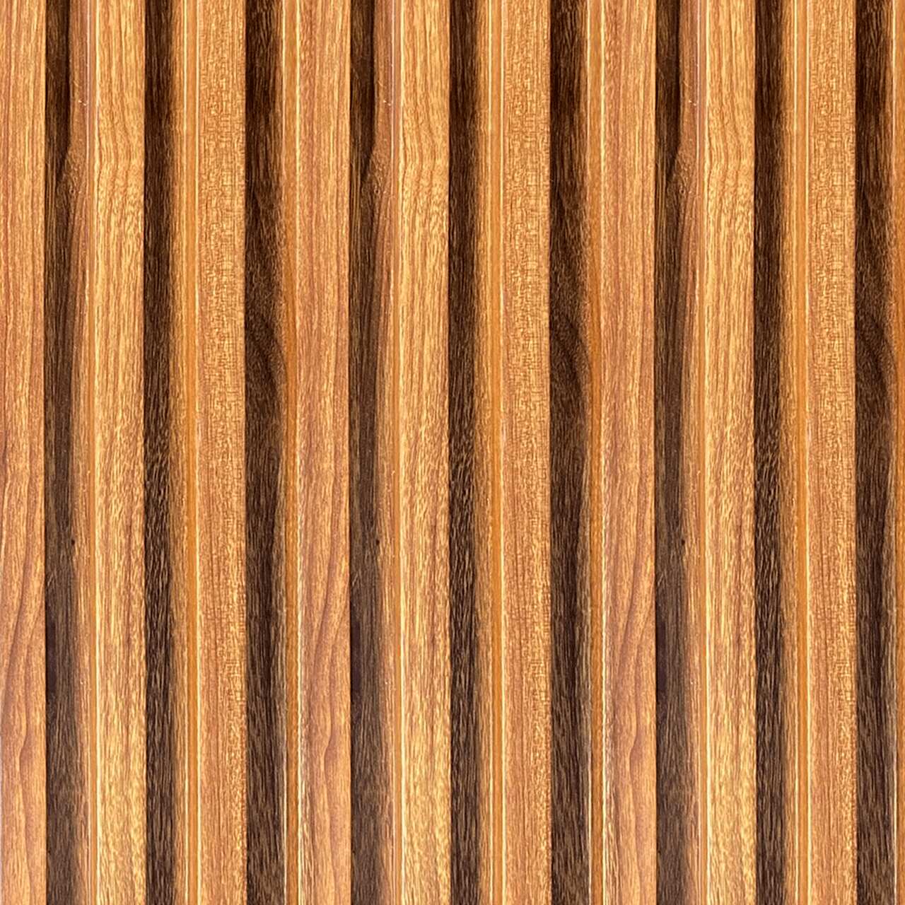 Painel Ripado Wpc Interno Wave Cor: Nogueira 2,90m x 14cm (0,406m²)