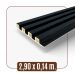 Painel Ripado Wpc Interno Wave Cor: Preto 2,90m x 14cm (0,406m²)