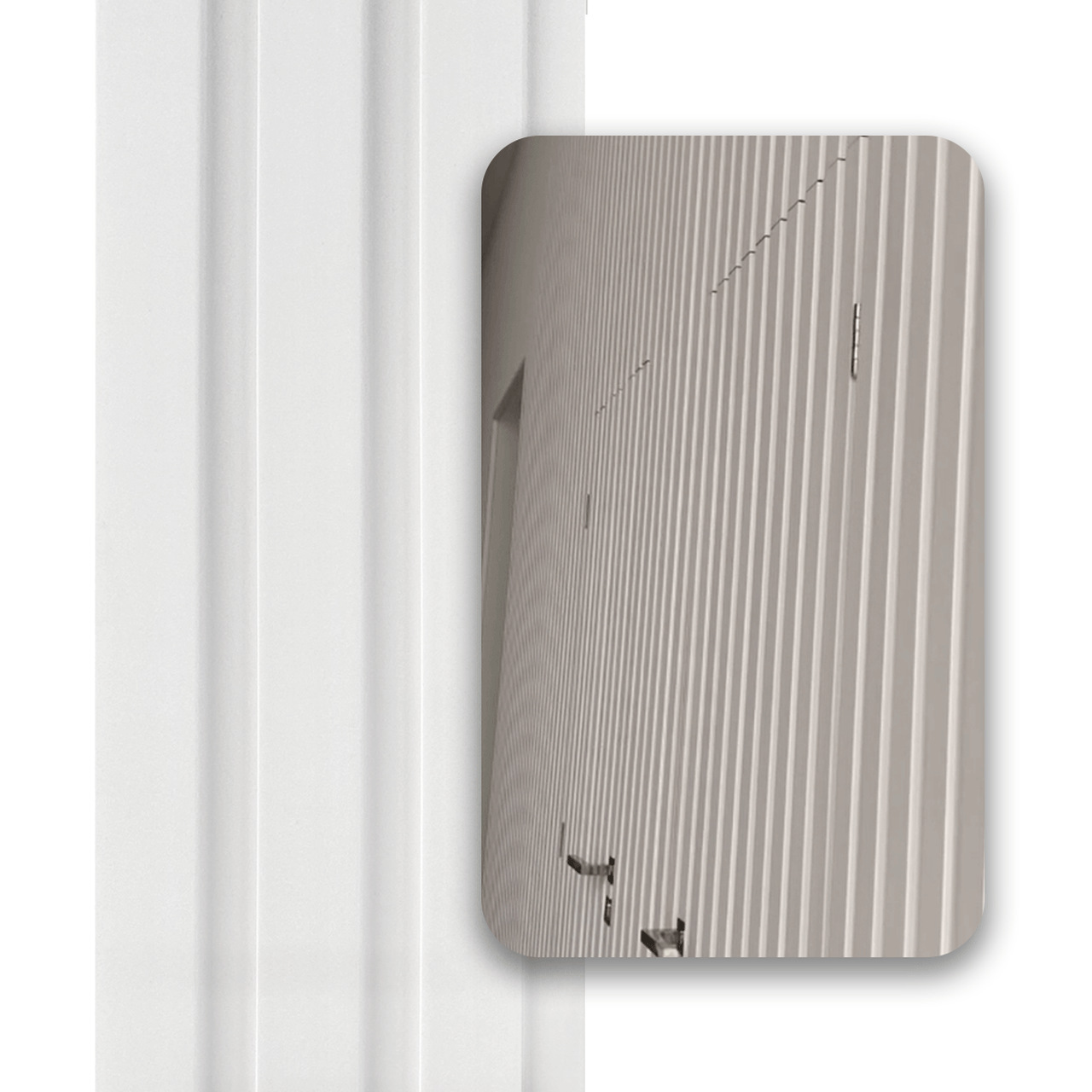 Painel Ripado Wpc Interno Wide Cor: Branco Absoluto 2,90m x 19cm (0,55m²)