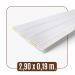 Painel Ripado Wpc Interno Wide Cor: Branco Absoluto 2,90m x 19cm (0,55m²)