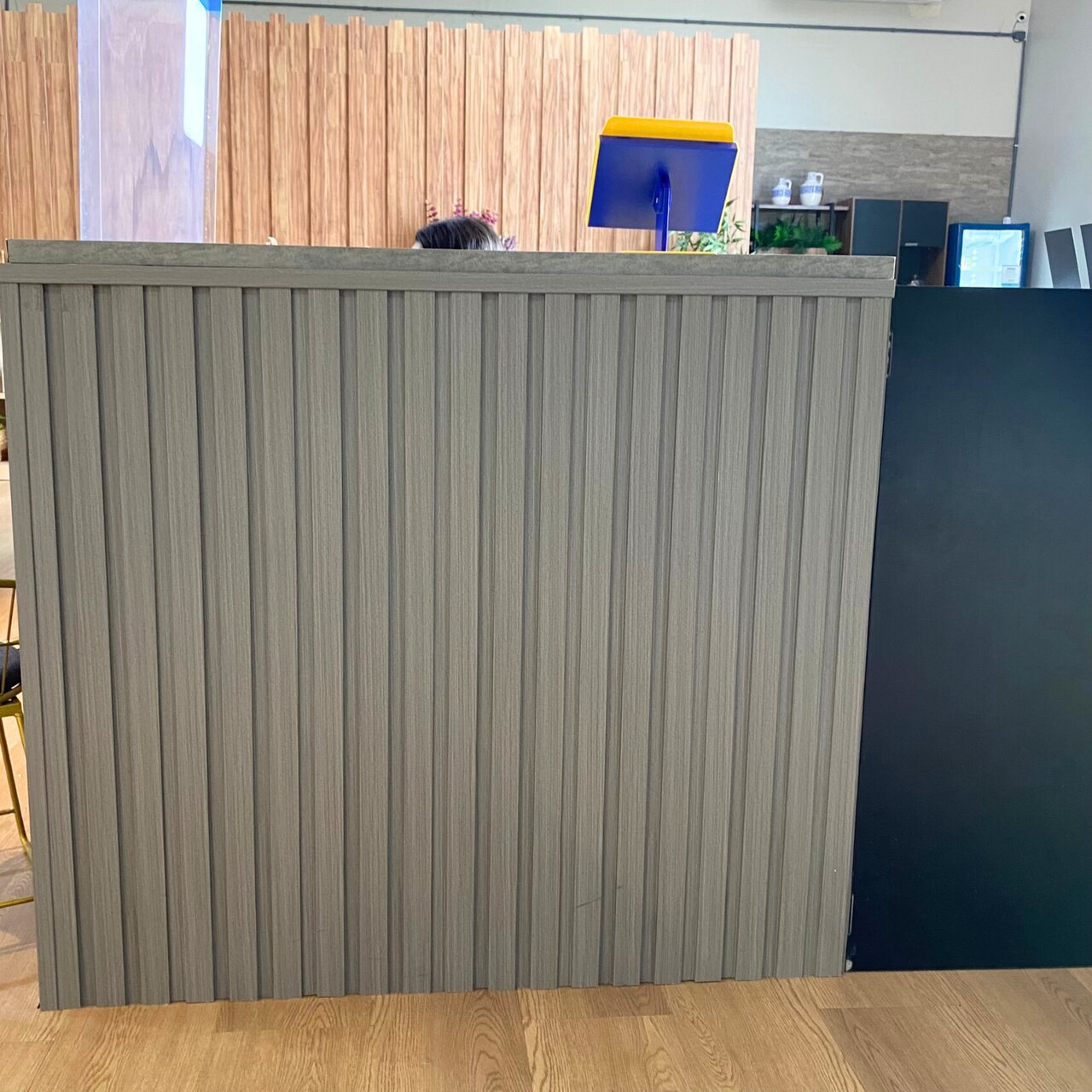 Painel Ripado Wpc Interno Wide Cor: Cinza Médio 2,90m x 19cm (0,55m²)
